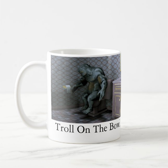 Troll On The Bowl Coffee Mug (Left)