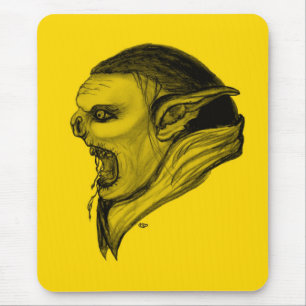 Troll schwarz gelb design mouse pad