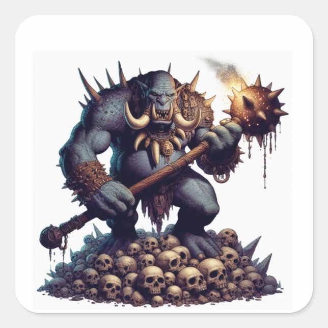 Troll Square Sticker (Front)