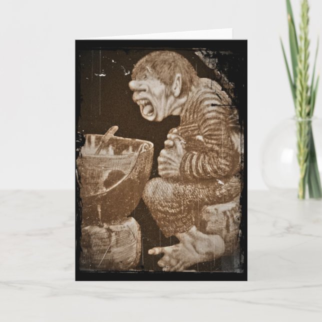 Troll with Giant Cauldron Card (Front)