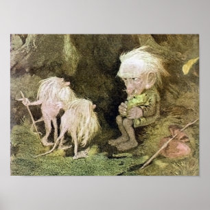 Troll with his Pet Frog Poster