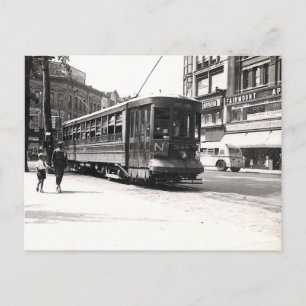 Trolley in Wilkes-Barre Postcard