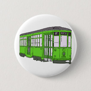 Trolley Trolleybus Streetcar Tram Trolleycar Cars 2 Inch Round Button