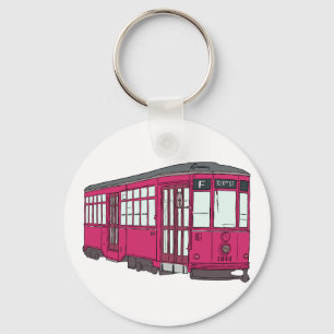 Trolley Trolleybus Streetcar Tram Trolleycar Cars Keychain