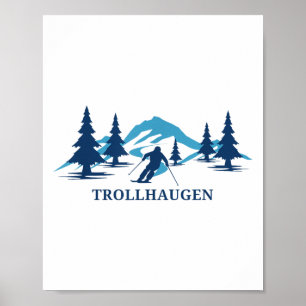 Trollhaugen Wisconsin Ski Resort Skiing Skier _1 Poster