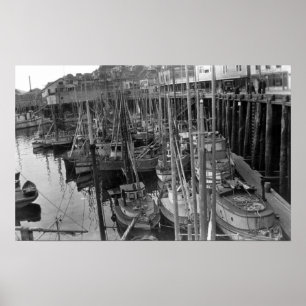 Trolling Fleet at Ketchikan, Alaska Photograph Poster