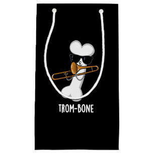 Trom-bone Funny Music Trombone Pun Dark BG Small Gift Bag