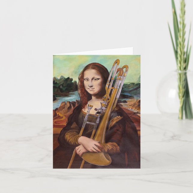 Trombona Lisa Greeting Card (Front)