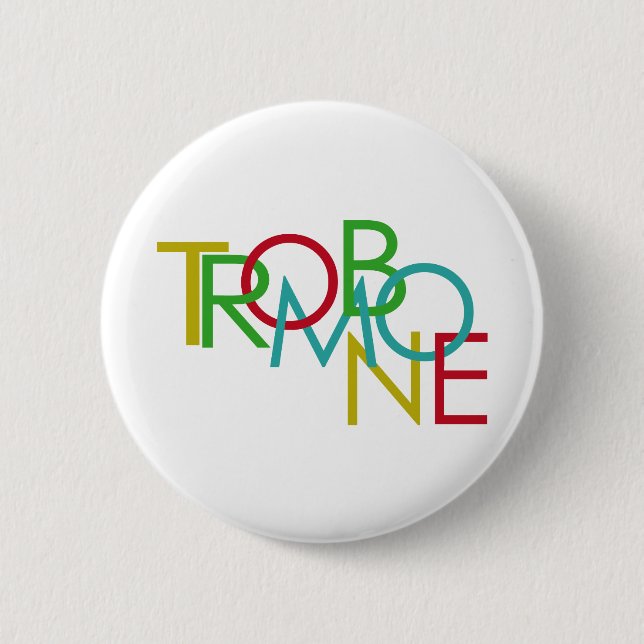 Trombone 2 Inch Round Button (Front)