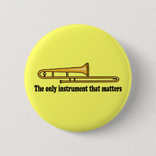 Trombone Attitude 2 Inch Round Button