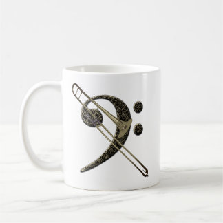 Trombone Bass Clef Musc Instrument Coffee Mug