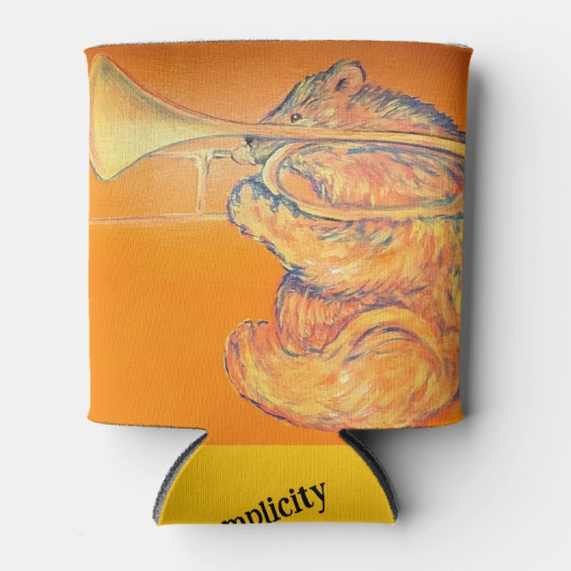 Trombone: Bear & Rabbit Can Cooler (Front)