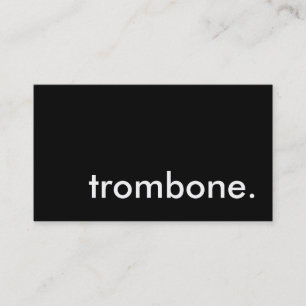 trombone. business card