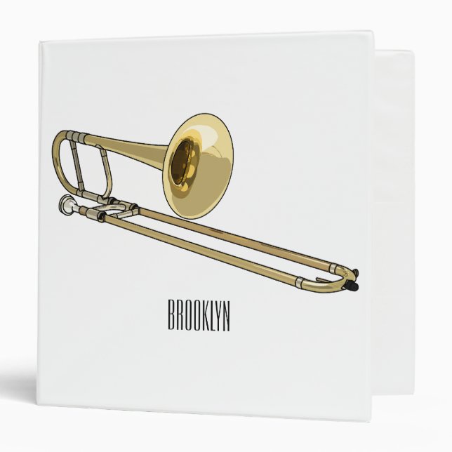 Trombone cartoon illustration binder (Front/Inside)