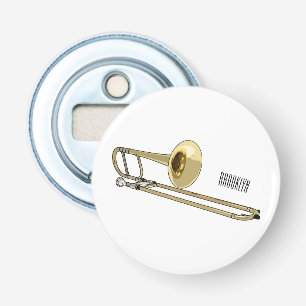Trombone cartoon illustration bottle opener