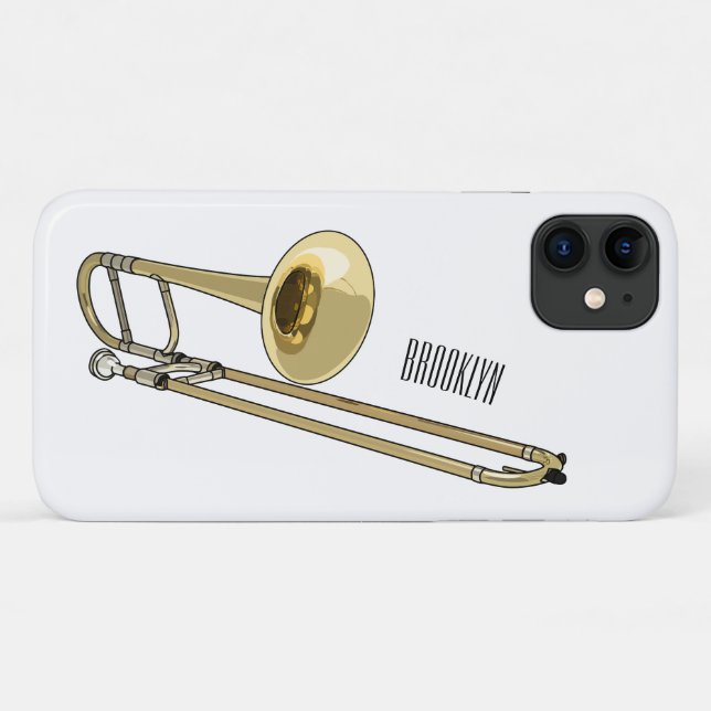 Trombone cartoon illustration Case-Mate iPhone case (Back (Horizontal))