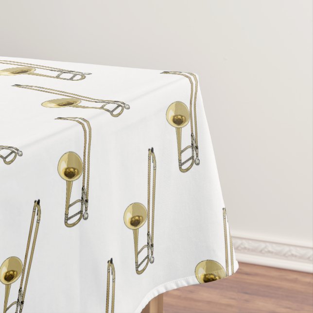 Trombone cartoon illustration tablecloth (In Situ)