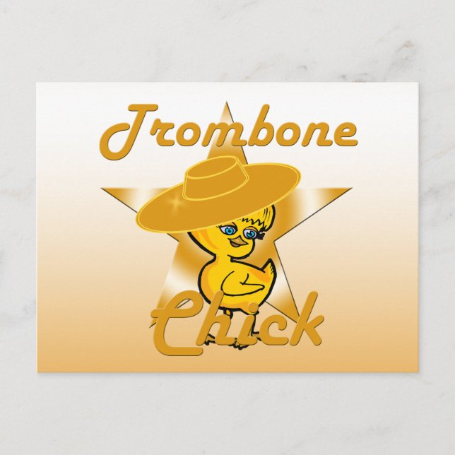 Trombone Chick #10 Postcard (Front)
