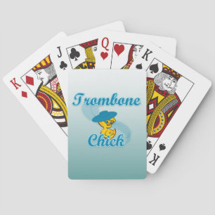 Trombone Chick #3 Playing Cards