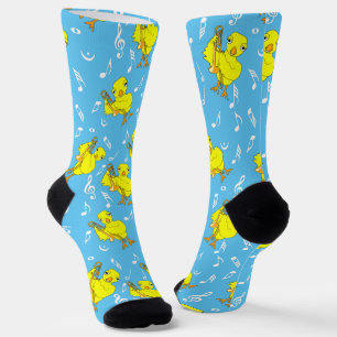 Trombone Chick Music Notes Socks