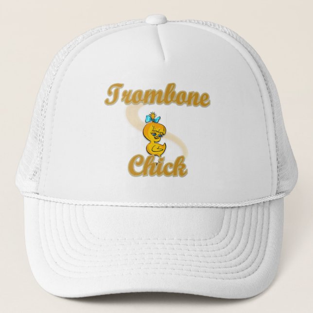 Trombone Chick Trucker Hat (Front)