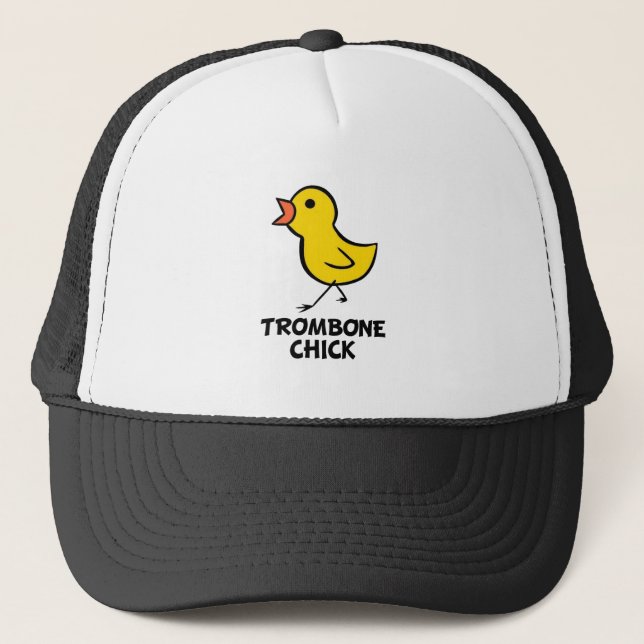 Trombone Chick Trucker Hat (Front)