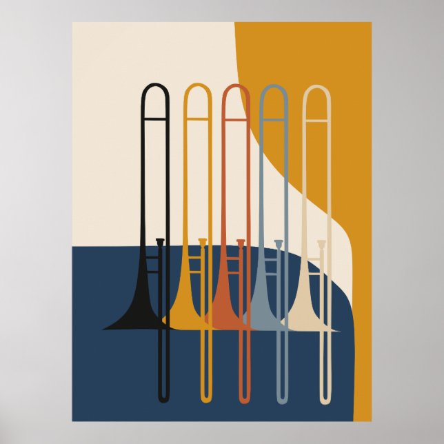 Trombone Collection | Mid-Century Modern Poster (Front)