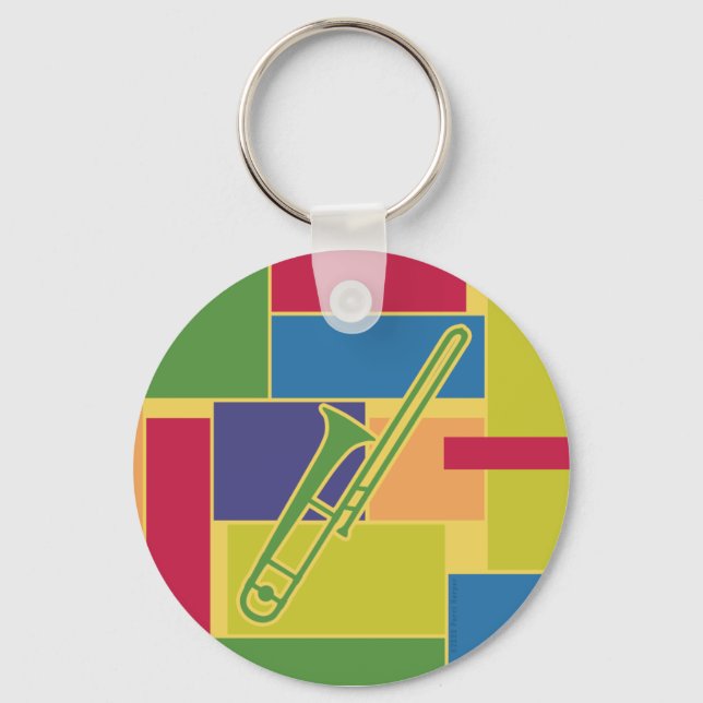 Trombone Colorblocks Keychain (Front)