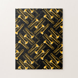 Trombone Crosshatch  Jigsaw Puzzle