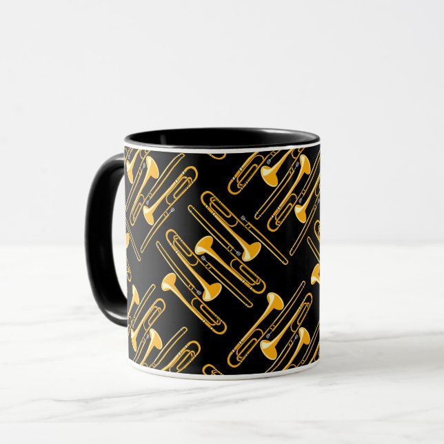 Trombone Crosshatch  Mug (Front Left)