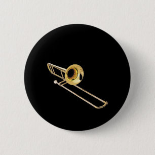 "Trombone" design gifts and products 2 Inch Round Button