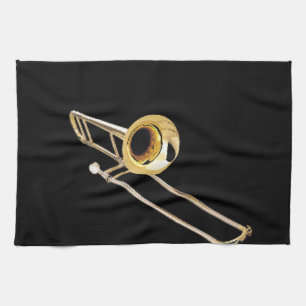 "Trombone" design gifts and products Kitchen Towel