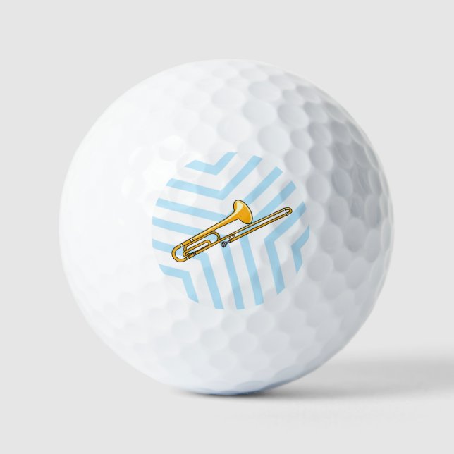 Trombone Drawing Golf Balls (Front)