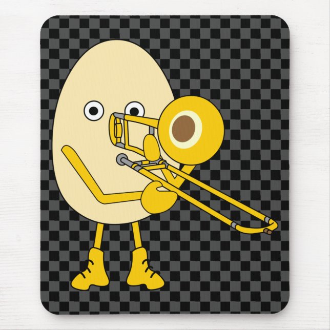 Trombone Egghead Mouse Pad (Front)