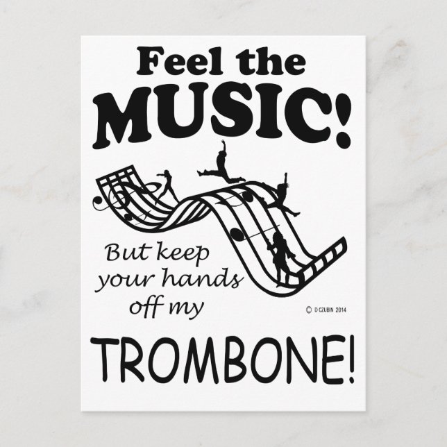Trombone Feel The Music Postcard (Front)
