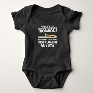 Trombone Gift - smart people Instrument Orchestra Baby Bodysuit