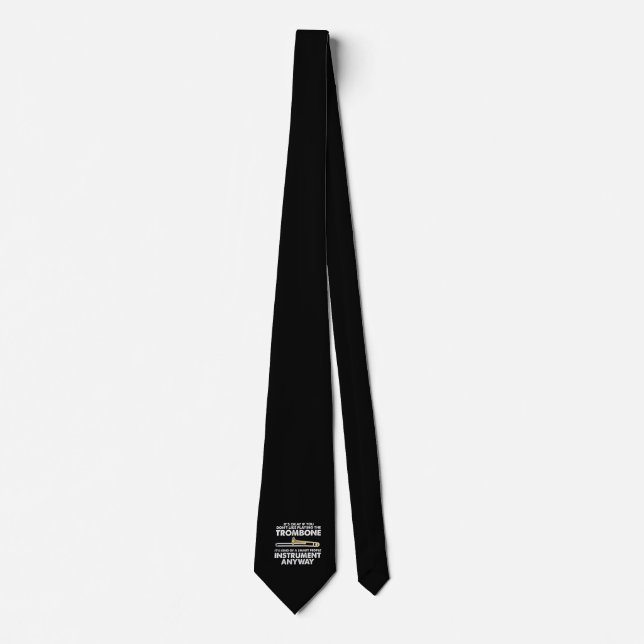 Trombone Gift - smart people Instrument Orchestra Tie (Front)