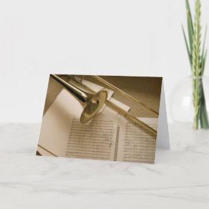 Trombone greeting card