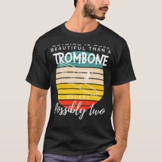 Trombone Harmony: Double Beauty in Musical Humour  T-Shirt