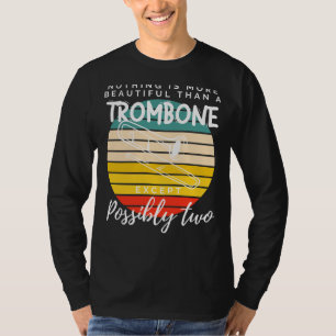 Trombone Harmony: Double Beauty in Musical Humour  T-Shirt