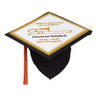 Trombone High School Band Gold Personalized