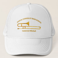 Trombone High School Band Gold Personalized