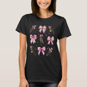 Trombone Instrument Trombonist Girl Coquette Bow P T-Shirt
