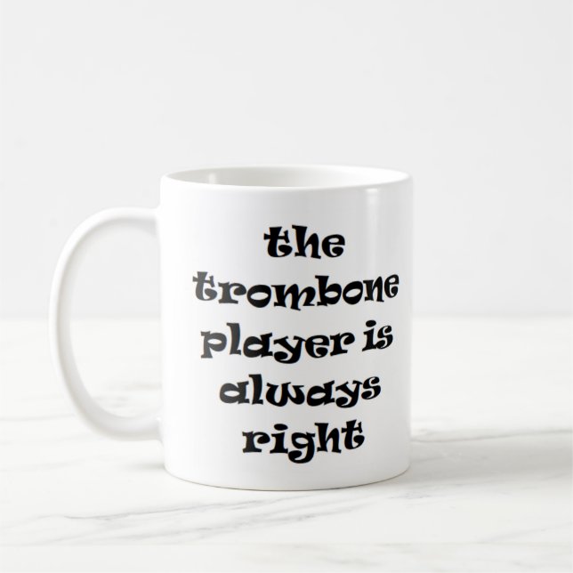 trombone joueur toujours droit tasse de café (Gauche)