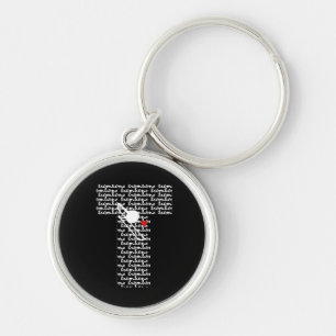 Trombone Letter T Keychain