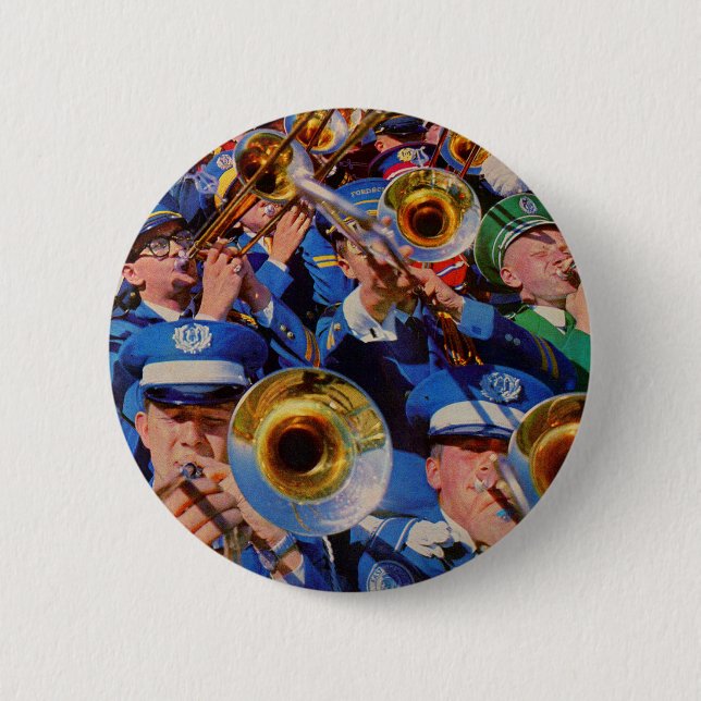 trombone mob AKA band geeks gone wild 2 Inch Round Button (Front)
