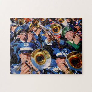 trombone mob AKA band geeks gone wild Jigsaw Puzzle
