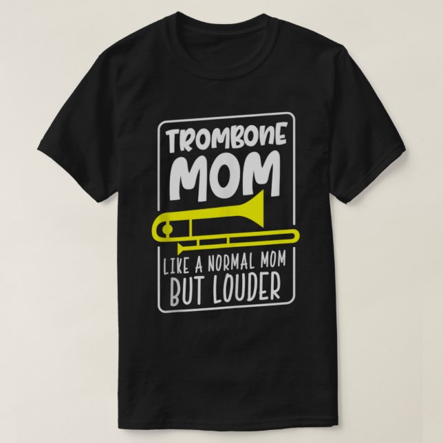 Trombone Mom Marching Band Trombonist Mommy Lightw T-Shirt (Design Front)
