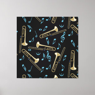 Trombone Music Notes  Canvas Print