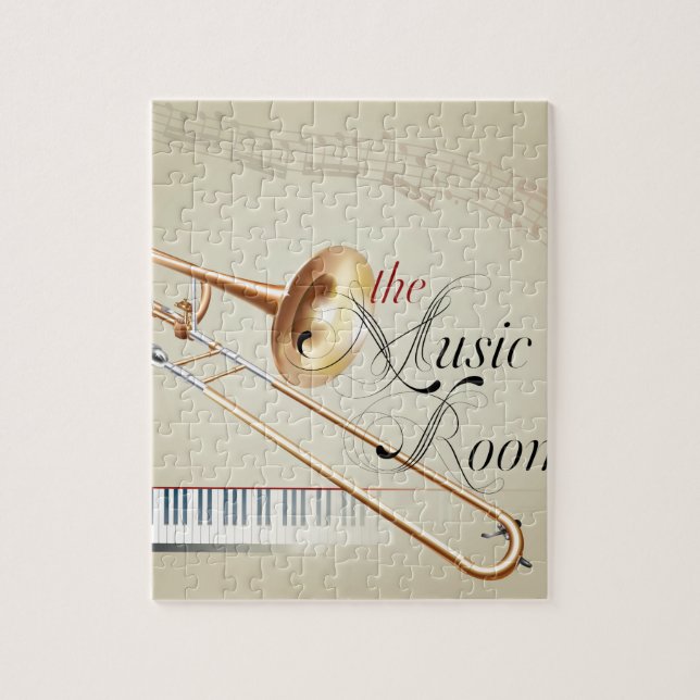 Trombone Music Room Jigsaw Puzzle (Vertical)